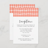 Coral Pop Modernes, Minimalistisches Abstraktes Mu Begleitkarte (Vorne/Hinten)