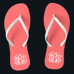 Coral Preppy Script Monogram Badesandalen<br><div class="desc">BITTE KONTAKTIEREN SIE MICH VOR DER BESTELLUNG MIT IHREN MONOGRAMM-INITIALEN IN DIESER BESTELLUNG: ERSTE, LETZTE, MITTLERE. Ich werde Ihre Monografie anpassen und Ihnen den Link zu bestellen. Bitte warten Sie bis ich Ihnen den Link mit Ihrem individuellen Design geschickt habe. Niedliche Preppy drehe Sandalen personalisiert mit einem benutzerdefinierten Skript-Monogramm drehen....</div>