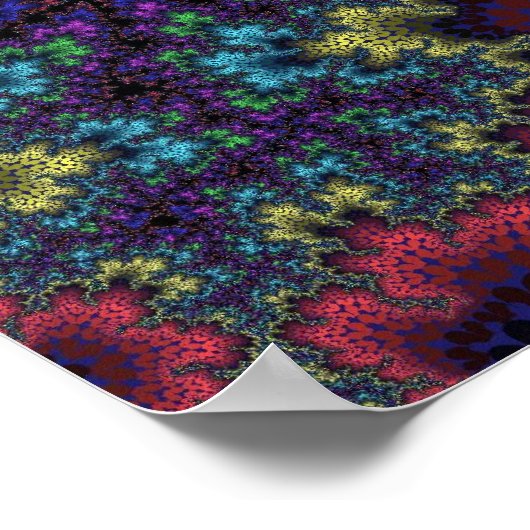 Coral Rainbow Speckle Poster (Ecke)