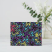 Coral Rainbow Speckle Postkarte (Stehend Vorderseite)