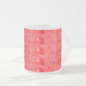 Coral Red Carnation - Modernes Blumendesign Mattglastasse (VorderseiteRechts)