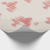 Coral Red Evergreen Stand Wrapping Paper Geschenkpapier (Ecke)