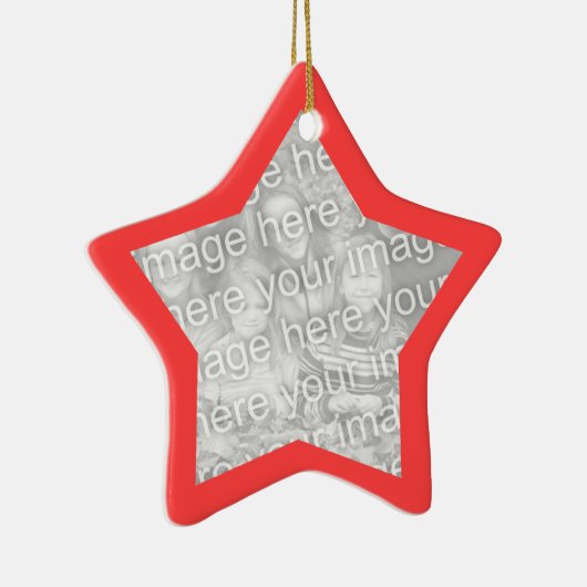 Coral Red Frame Star Ornament (Rechts)