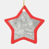Coral Red Frame Star Ornament (Vorne)