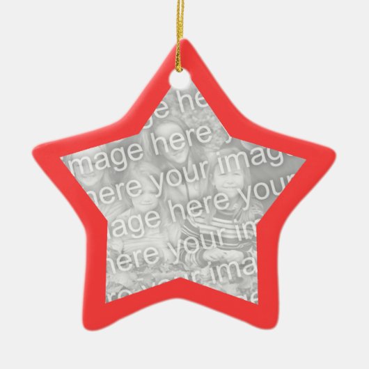 Coral Red Frame Star Ornament (Vorne)