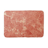 Coral Red Marble Texture Badematte (Vorderseite)