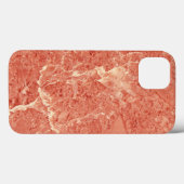 Coral Red Marble Texture Case-Mate iPhone Hülle (Rückseite (Horizontal))