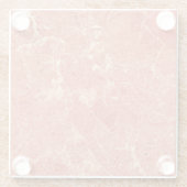 Coral Red Marble Texture Glasuntersetzer (Rückseite)