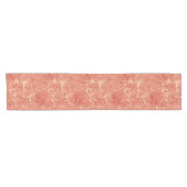 Coral Red Marble Texture Kurzer Tischläufer (Horizontal)