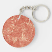 Coral Red Marble Texture Schlüsselanhänger (Rückseite)