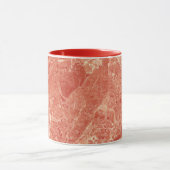 Coral Red Marble Texture Tasse (Zentrum)