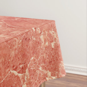 Coral Red Marble Texture Tischdecke