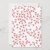 Coral Red Merry String Lights Weihnachts-Party Einladung (Rückseite)