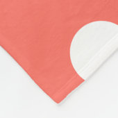 Coral Red Polka Dots Muster Fleecedecke (Ecke)