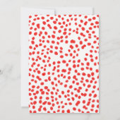 Coral Red Poppy Blumendusche Einladung (Rückseite)