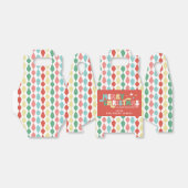 Coral Red Retro Groovy Merry Christmas Geschenkschachtel (Ungefaltet)