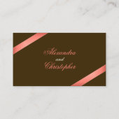 Coral Red Ribbon Guest Table Platzkarte (Rückseite)
