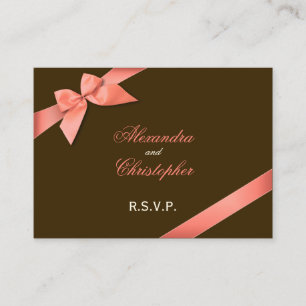 Coral Red Ribbon UAWG Minicard Begleitkarte