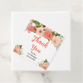 Coral Red Roses Birthday Thank You Geschenkanhänger (Beispiel)