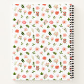 Coral Red Roses Floral Baby Birth Stats Notizblock (Rückseite)