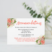 Coral Red Roses with Foliage Begleitkarte (Stehend Vorderseite)