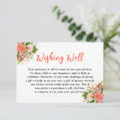 Coral Red Roses with Foliage Begleitkarte (Stehend Vorderseite)