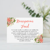 Coral Red Roses with Foliage Begleitkarte (Stehend Vorderseite)