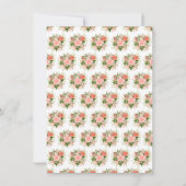 Coral Red Roses with Foliage Dankeskarte (Rückseite)