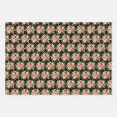 Coral Red Roses with Foliage Geschenkpapier Set (Vorderseite 3)