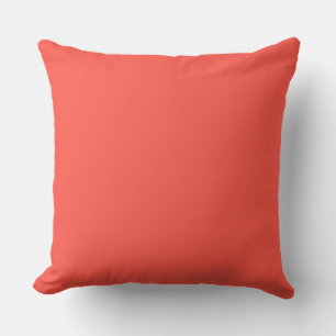 Coral Red Solid Kissen