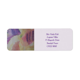 Coral Reef Abstrakt Art Return Address Label
