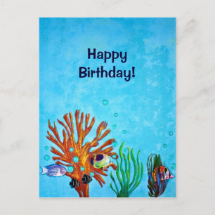 Coral Reef - Alles Gute zum Geburtstag! Postkarte