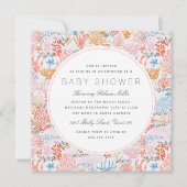 Coral Reef Baby Dusche Einladung (Vorderseite)