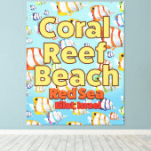 Coral Reef Beach Eilat, Israel Leinwanddruck (Insitu (Holzboden))