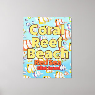 Coral Reef Beach Eilat, Israel Leinwanddruck
