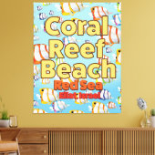 Coral Reef Beach Eilat, Israel Leinwanddruck (Insitu (Wohnzimmer))