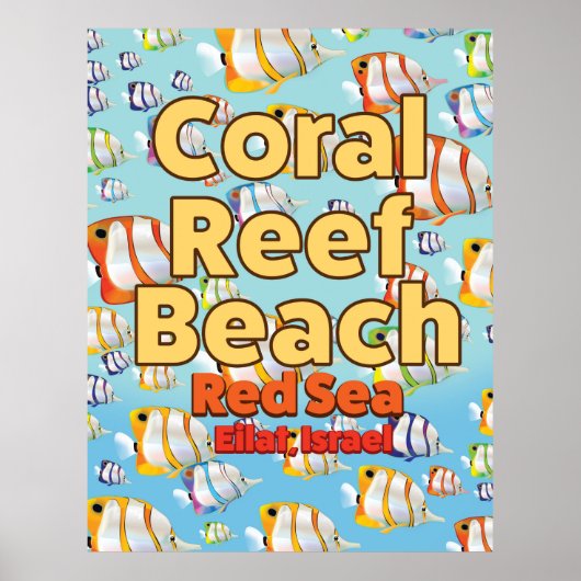 Coral Reef Beach Eilat, Israel Poster (Vorne)