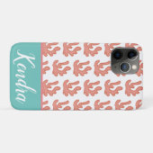 Coral Reef Beach Summer Pattern Aquamarin Case-Mate iPhone Hülle (Rückseite (Horizontal))
