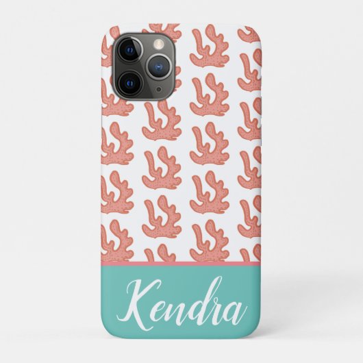 Coral Reef Beach Summer Pattern Aquamarin Case-Mate iPhone Hülle (Rückseite)