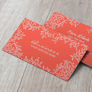 Coral Reef Beach Theme Wellness-Center Salon Makeu Visitenkarte