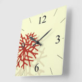 Coral Reef Beach Tropical Island Quadratische Wanduhr (Winkel)
