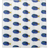 Coral Reef Blue Tang Tropical Aquarium Fisch Art Duschvorhang (Vorderseite)