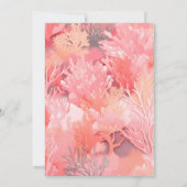 Coral Reef Blush Vibranding Wedding Einladung (Rückseite)