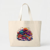 Coral Reef  Design - Jumbo Tote Stoffbeutel (Vorne)
