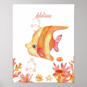 Coral Reef Dreams Fish anpassbar Poster