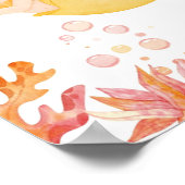 Coral Reef Dreams Mermaid individuell anpassbar Poster (Ecke)