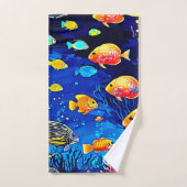 Coral Reef Fish Art Badhandtuch Set (Handtuch)