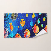 Coral Reef Fish Art Badhandtuch Set (Handtuch)