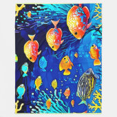 Coral Reef Fish Art Fleecedecke (Vorderseite)