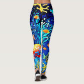 Coral Reef Fish Art Leggings (Rückseite)